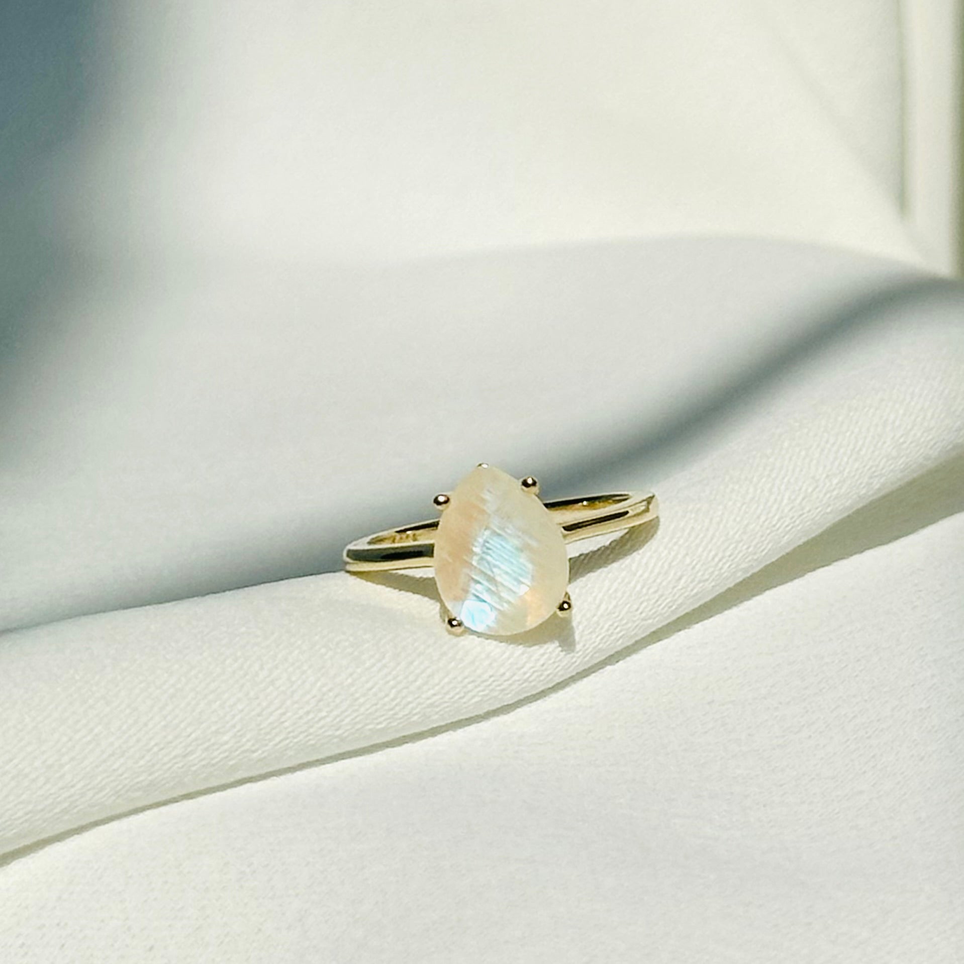 Moonbeam Statement Ring